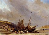 Famous Ship Paintings - Riders on the Beach with Ship
